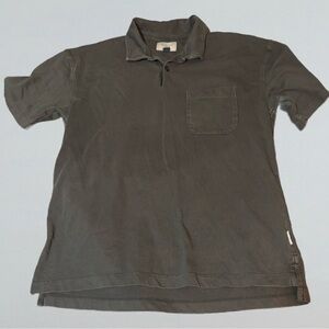 Gray American Eagle Relaxed Fit Boxy Polo Shirt